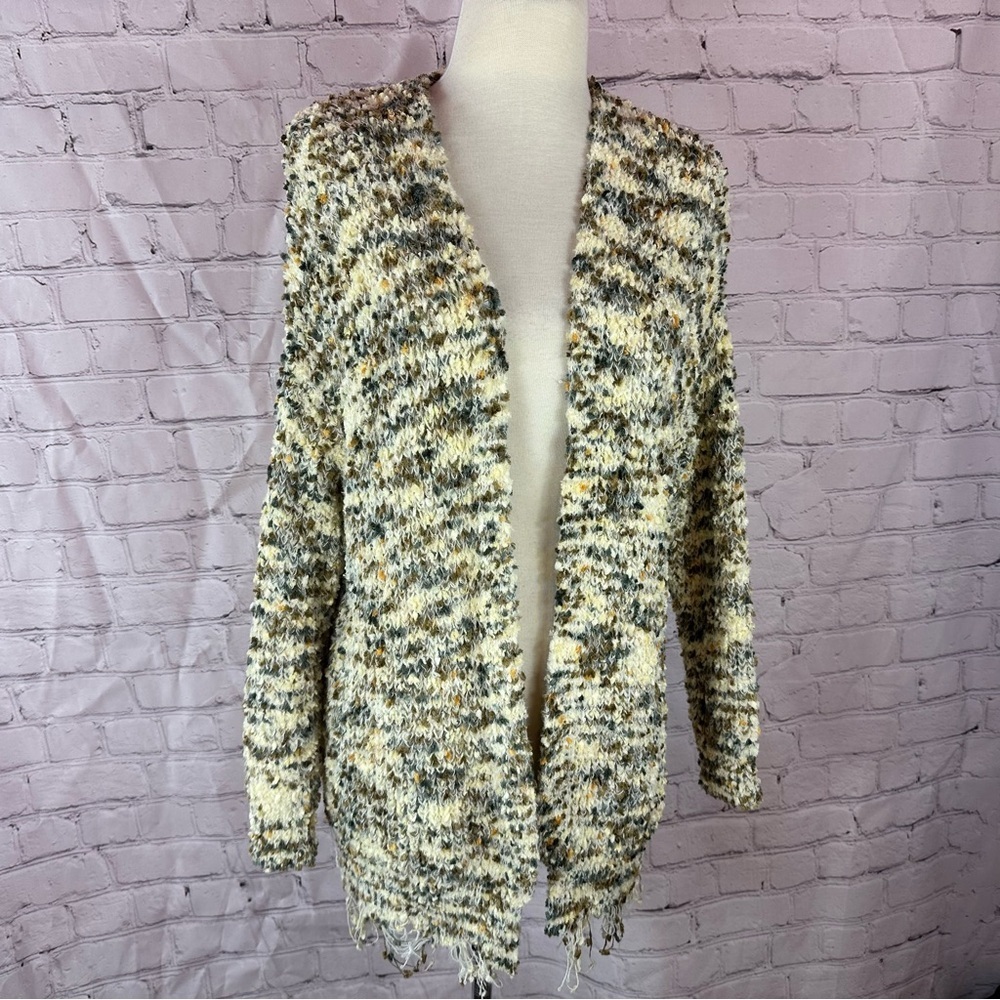 BKE the buckle neutral open front Cardigan sweater womens S layer warm cozy